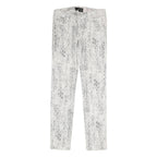 THE KOOPLES Womens Cotton Blend White Slim Skinny Trousers W25 L27 Snake Print