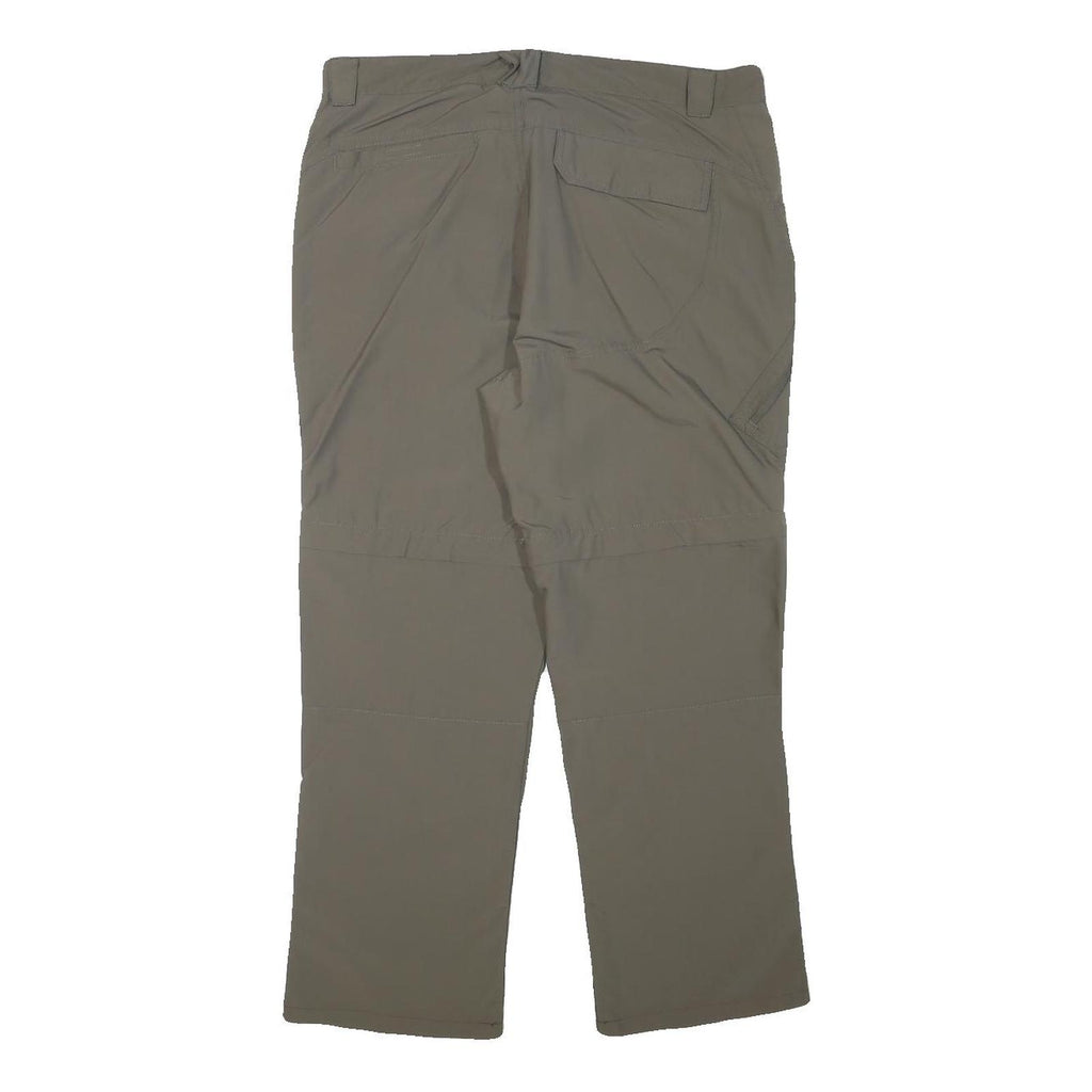 TREVOLUTION Mens Relaxed Beige Polyester Blend Zip Trousers W33 L26 Outdoor