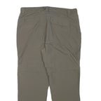TREVOLUTION Mens Relaxed Beige Polyester Blend Zip Trousers W33 L26 Outdoor