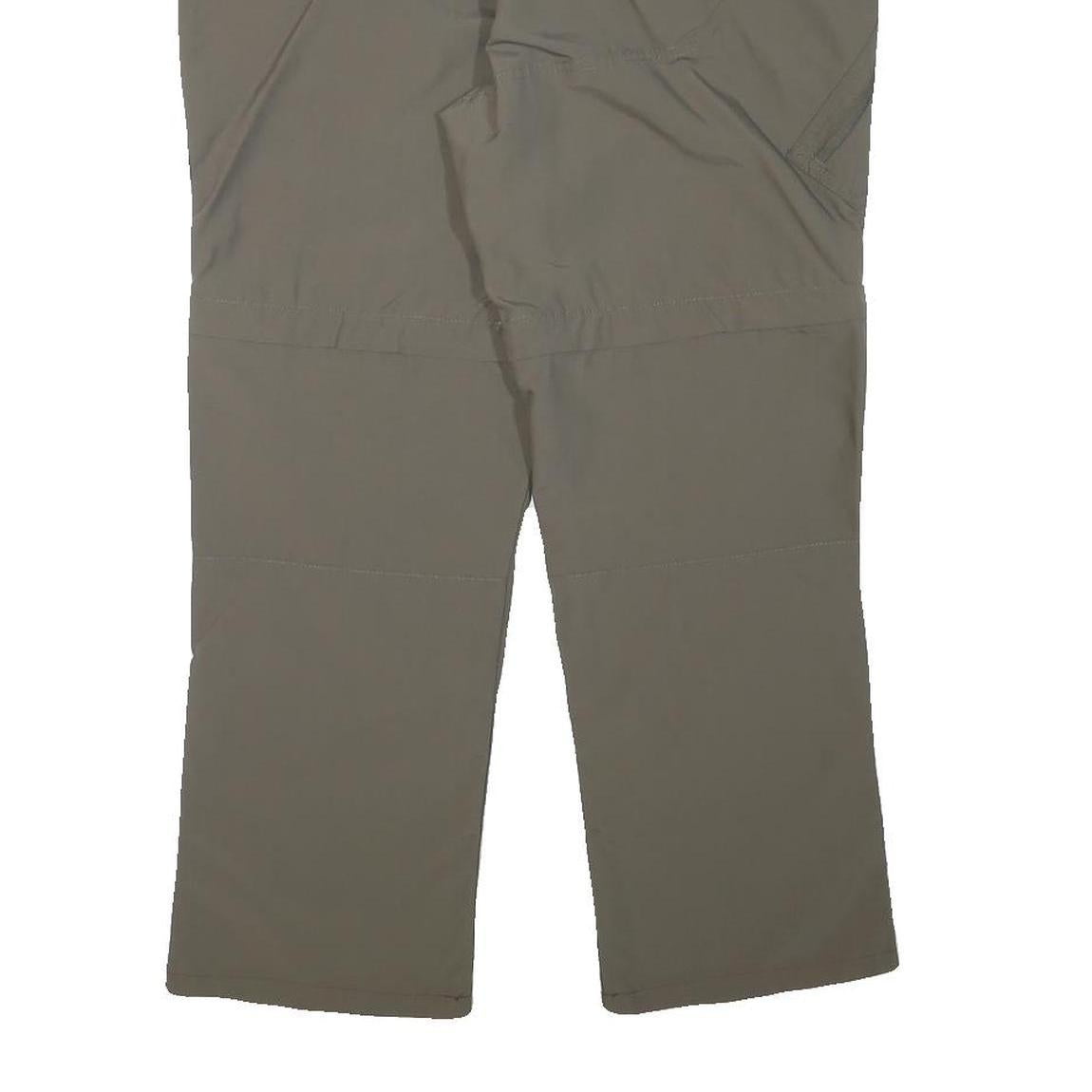 TREVOLUTION Mens Relaxed Beige Polyester Blend Zip Trousers W33 L26 Outdoor