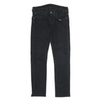 LEVI'S Mens Black Regular Skinny Denim Dark Zip Jeans W26 L25 Classic Cotton