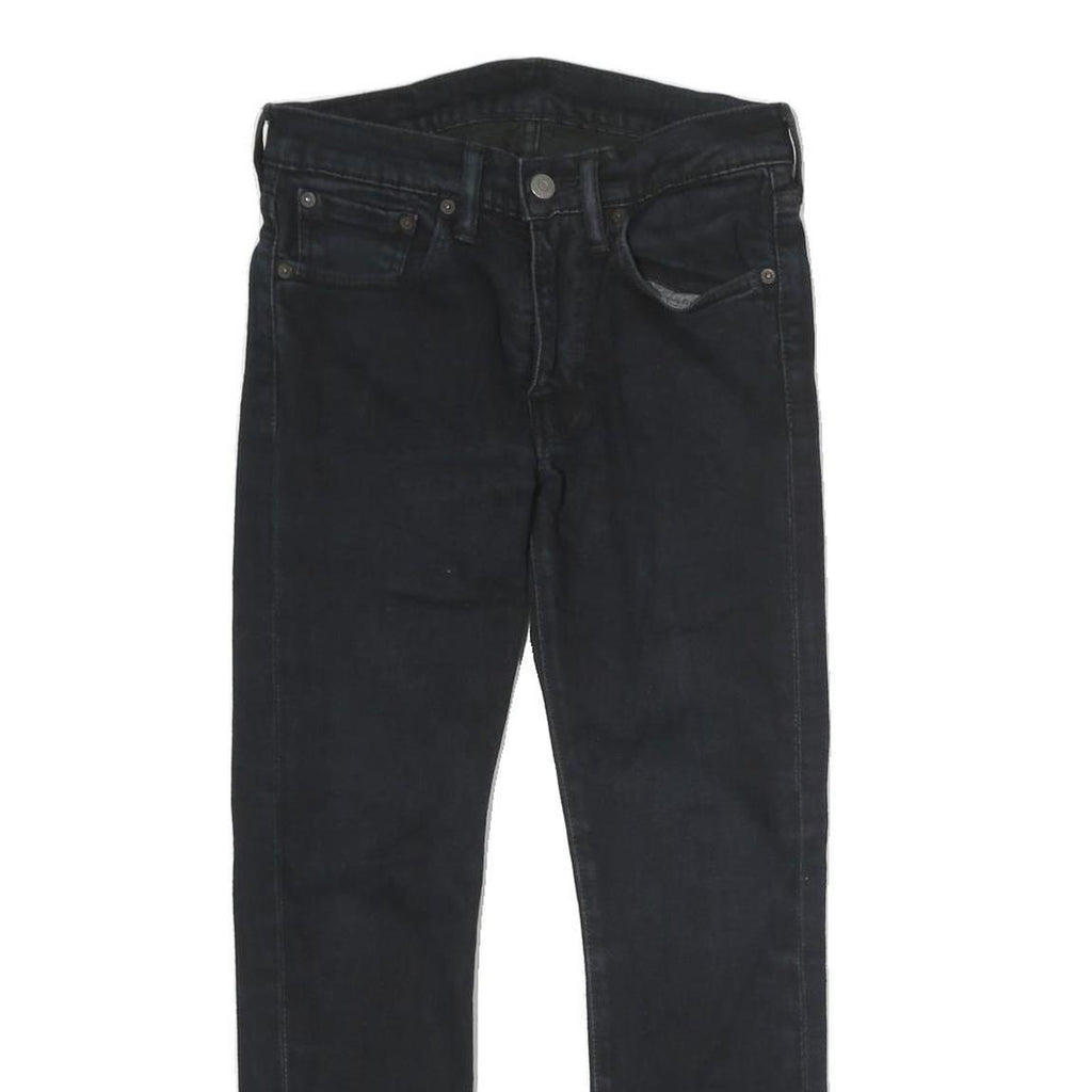 LEVI'S Mens Black Regular Skinny Denim Dark Zip Jeans W26 L25 Classic Cotton