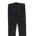 LEVI'S Mens Black Regular Skinny Denim Dark Zip Jeans W26 L25 Classic Cotton