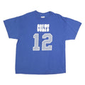 NFL Mens Blue Colts 12 Graphic T-Shirt XL Short Sleeve Crew Neck