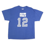 NFL Mens Blue Colts 12 Graphic T-Shirt XL Short Sleeve Crew Neck