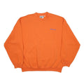 REEBOK Womens Orange Cotton Blend Crew Neck M Sweatshirt Pullover Casual Sport