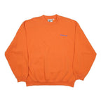REEBOK Womens Orange Cotton Blend Crew Neck M Sweatshirt Pullover Casual Sport