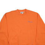 REEBOK Womens Orange Cotton Blend Crew Neck M Sweatshirt Pullover Casual Sport