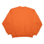 REEBOK Womens Orange Cotton Blend Crew Neck M Sweatshirt Pullover Casual Sport