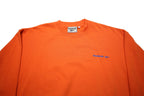 REEBOK Womens Orange Cotton Blend Crew Neck M Sweatshirt Pullover Casual Sport