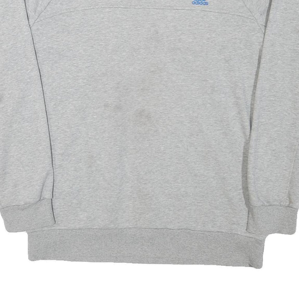 ADIDAS Mens Grey Cotton Blend Crew Neck L Sportswear Casual Pullover Sweatshirt