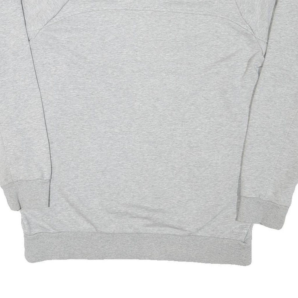 ADIDAS Mens Grey Cotton Blend Crew Neck L Sportswear Casual Pullover Sweatshirt