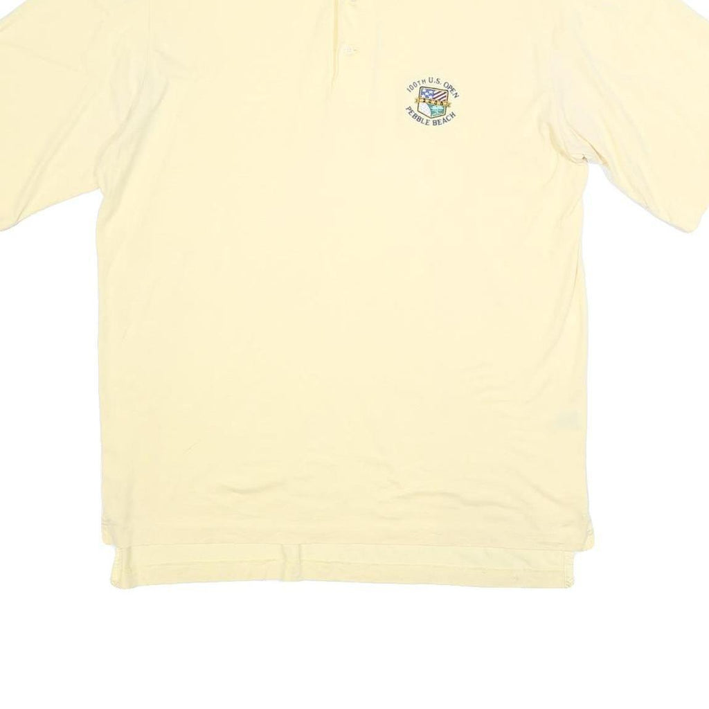 POLO RALPH LAUREN Mens Cream 100th U.S. Open Pebble Beach Short Sleeve Plain L