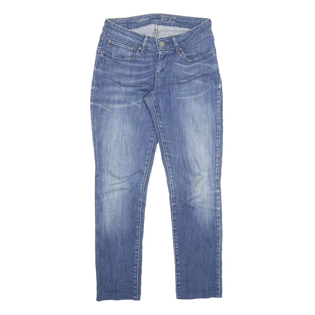 LEVI'S Womens Slim Blue Denim Jeans Zip W27 L26 Stylish Casual