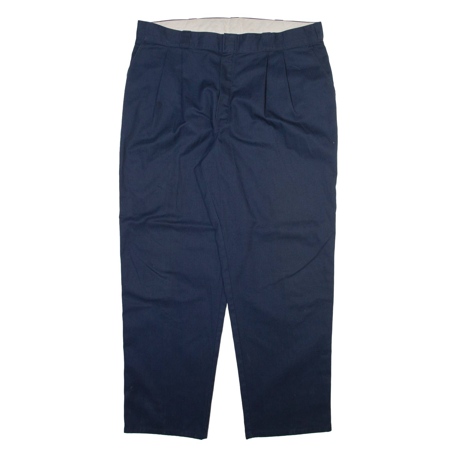 DICKIES Mens Trousers Blue Relaxed Tapered W42 L32