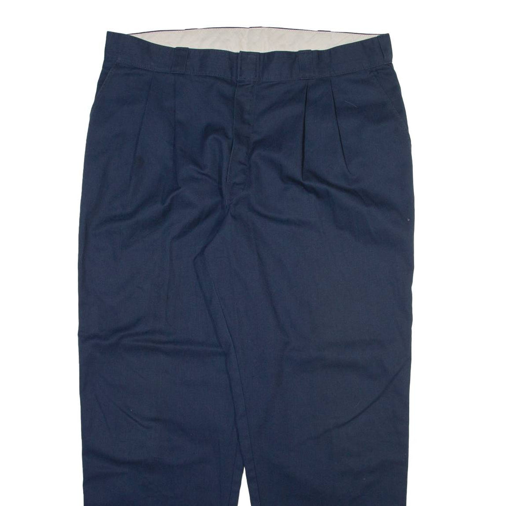 DICKIES Mens Trousers Blue Relaxed Tapered W42 L32