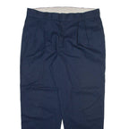 DICKIES Mens Trousers Blue Relaxed Tapered W42 L32