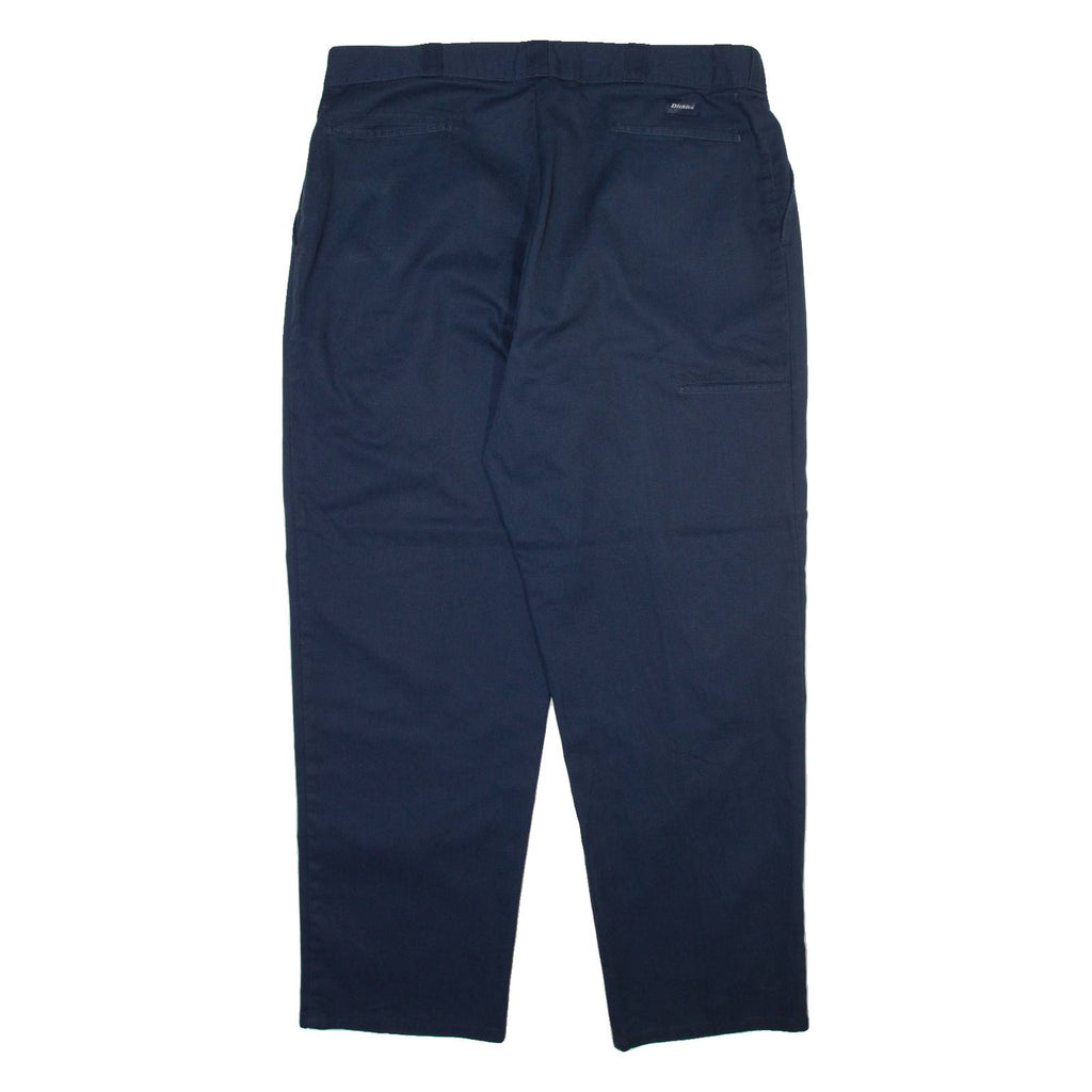 DICKIES Mens Trousers Blue Relaxed Tapered W42 L32