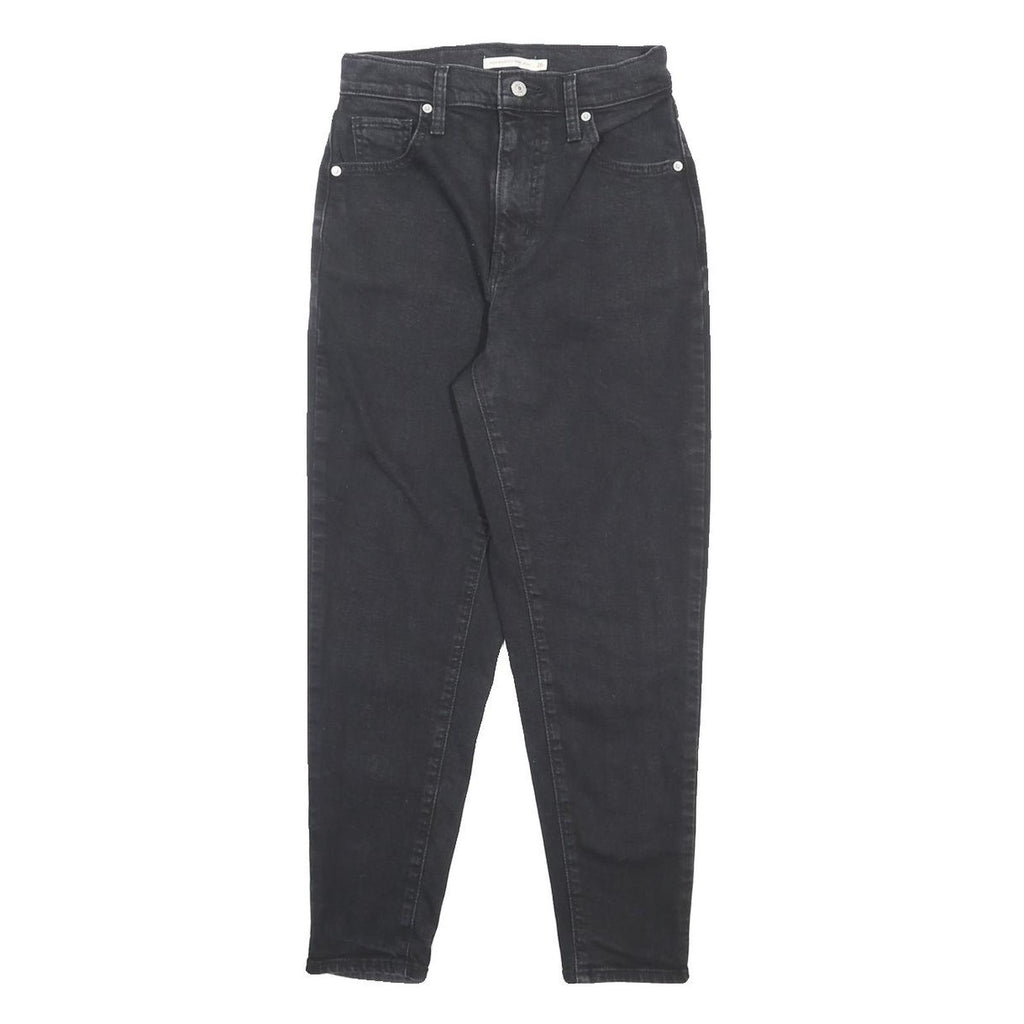 LEVI'S Womens Black Regular Fit Skinny Denim Jeans W26 L27 Cotton Blend Zip