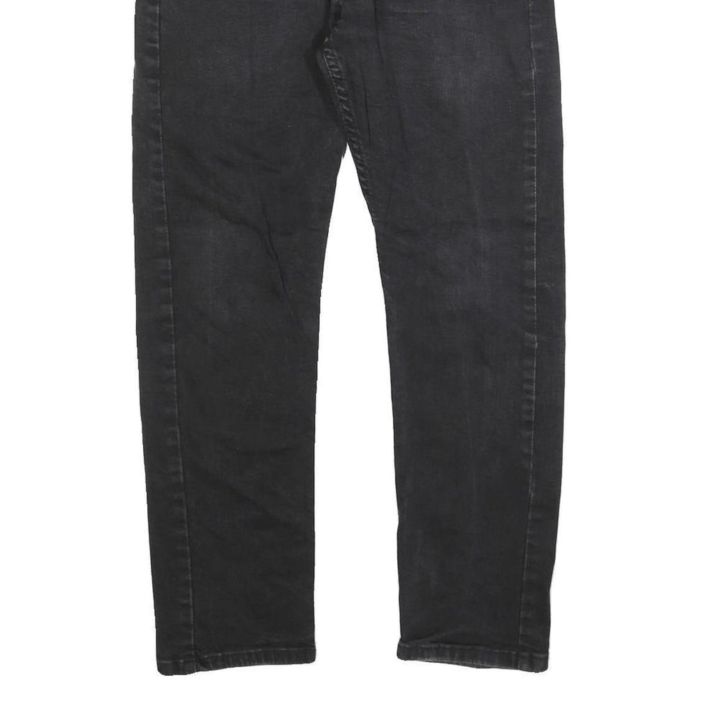 LEVI'S 502 Mens Jeans Black Slim Slim Denim Medium W32 L27 Stylish Zip Closure