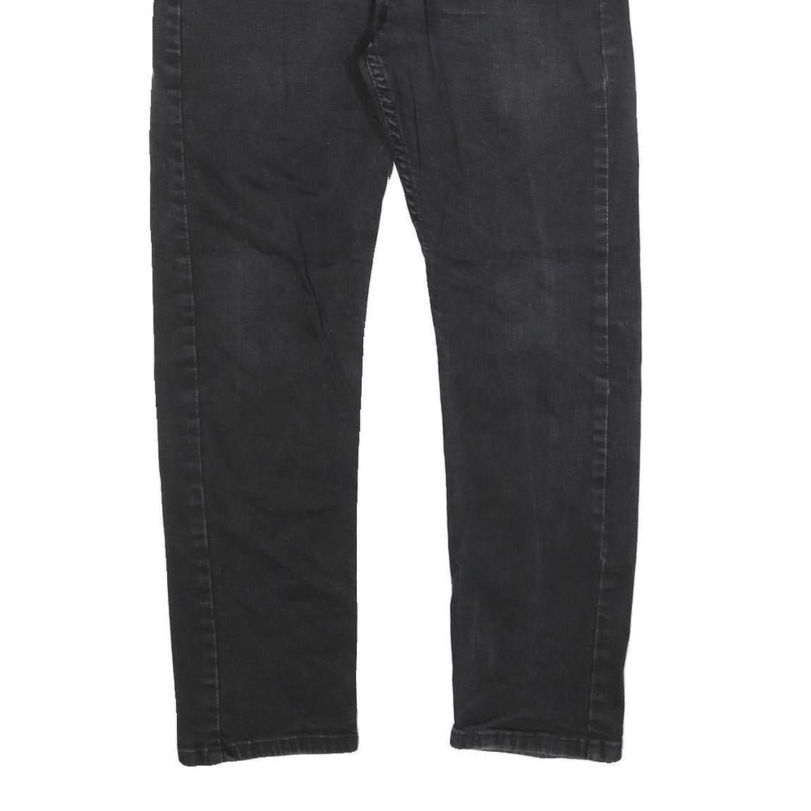 LEVI'S 502 Mens Jeans Black Slim Slim Denim Medium W32 L27 Stylish Zip Closure