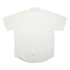 CHAPS RALPH LAUREN Mens White Cotton Short Sleeve Shirt L Embroidered Crest