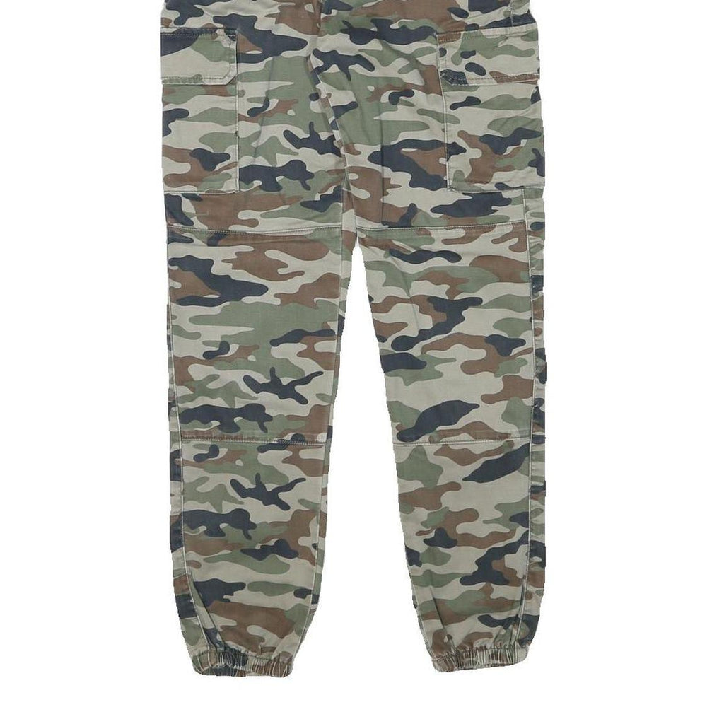 DENMIM COLLECTION Womens Cotton Blend Camouflage Relaxed Cargo Trousers W25 L27