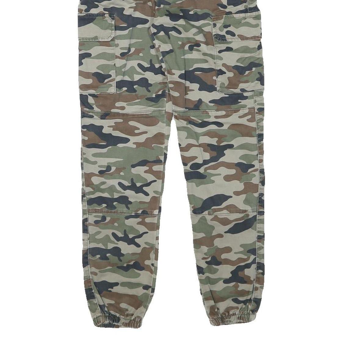 DENMIM COLLECTION Womens Cotton Blend Camouflage Relaxed Cargo Trousers W25 L27