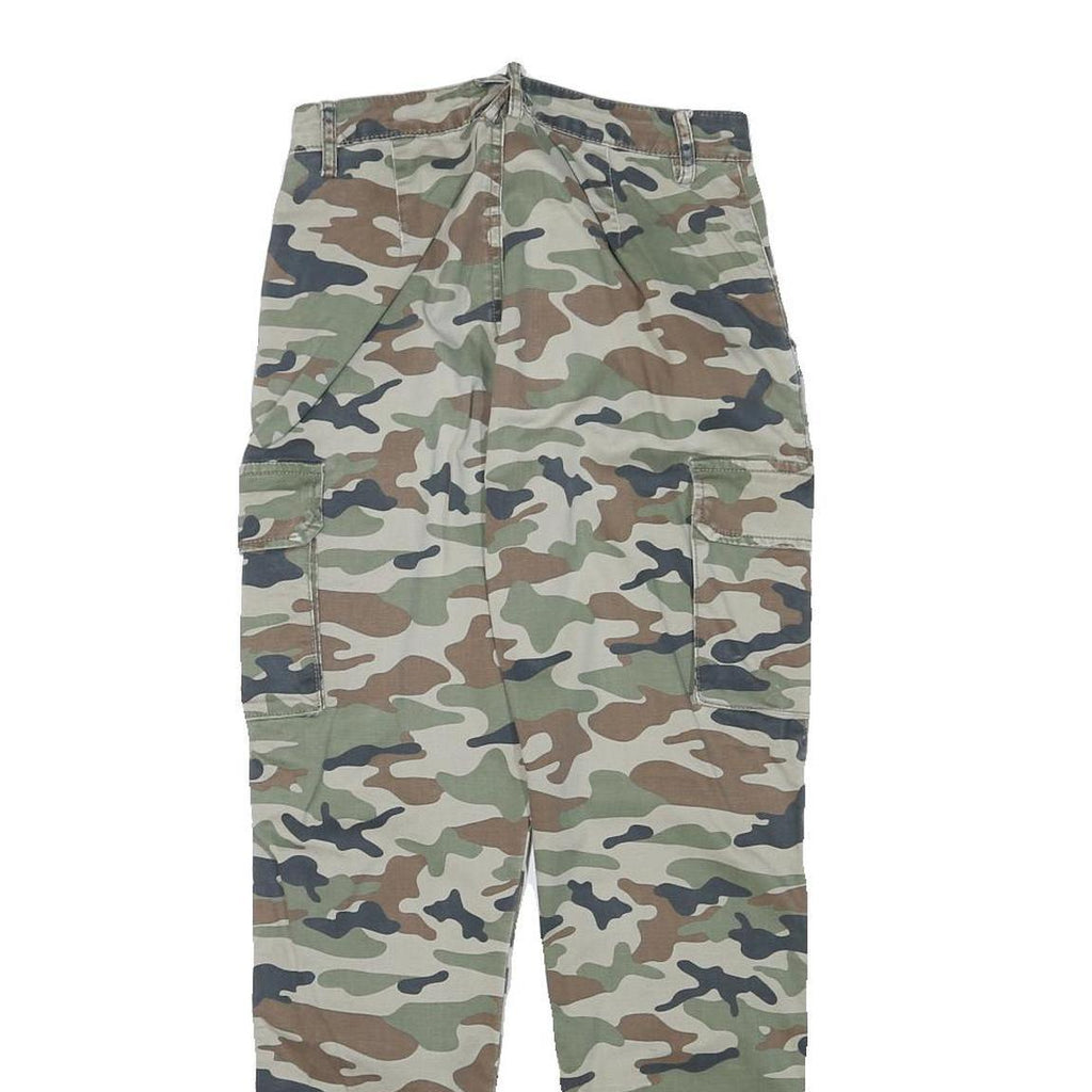 DENMIM COLLECTION Womens Cotton Blend Camouflage Relaxed Cargo Trousers W25 L27