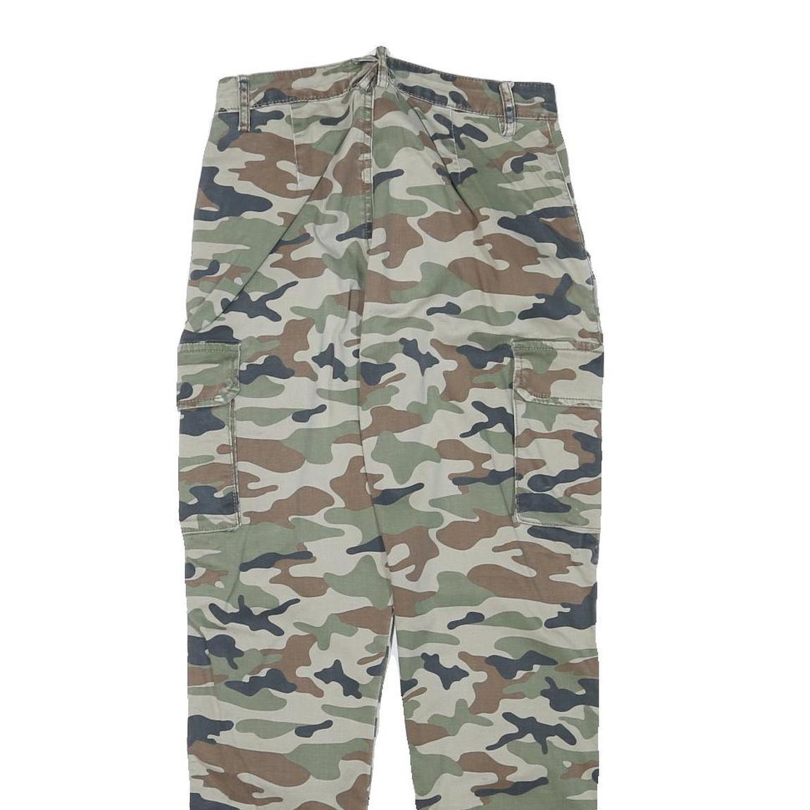 DENMIM COLLECTION Womens Cotton Blend Camouflage Relaxed Cargo Trousers W25 L27