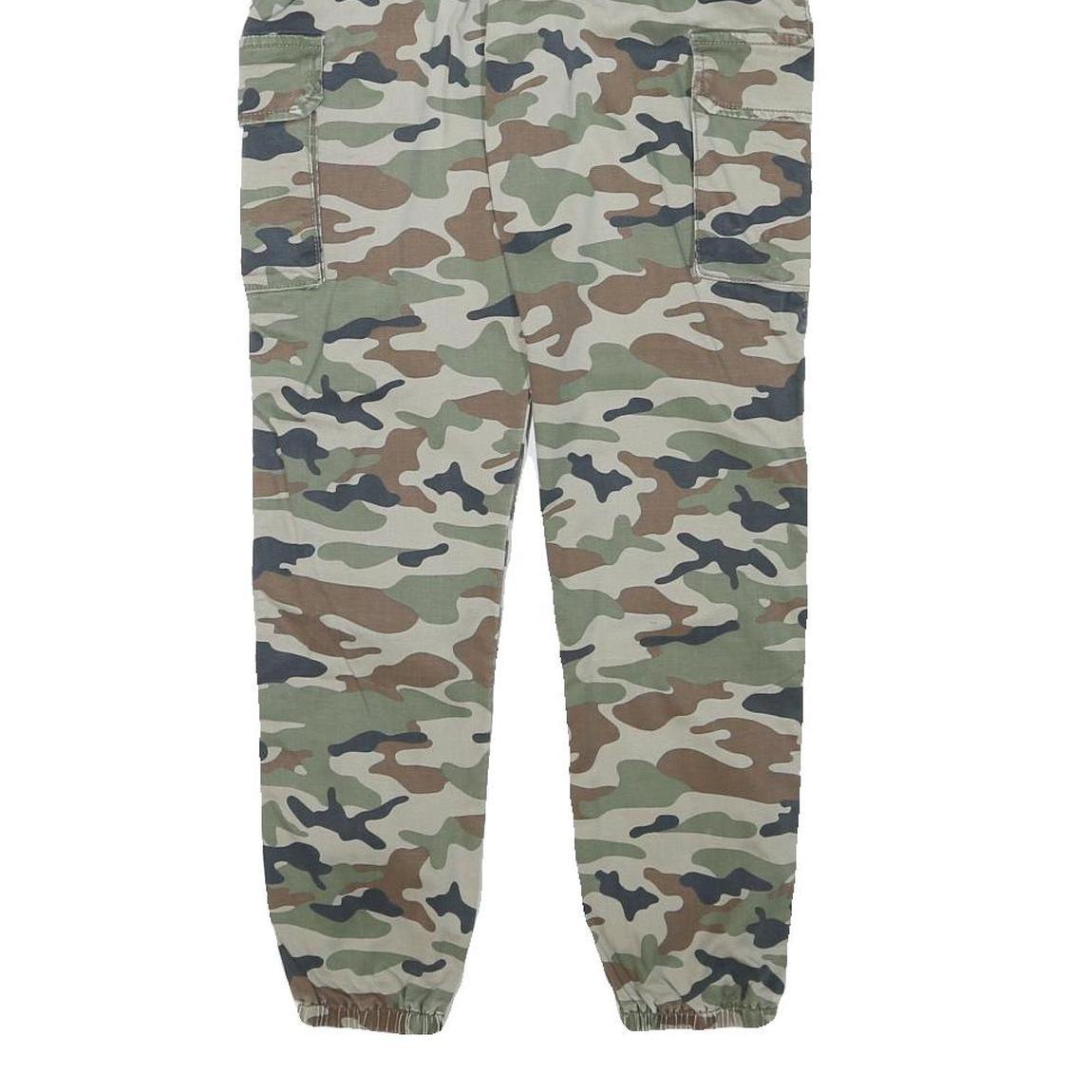 DENMIM COLLECTION Womens Cotton Blend Camouflage Relaxed Cargo Trousers W25 L27