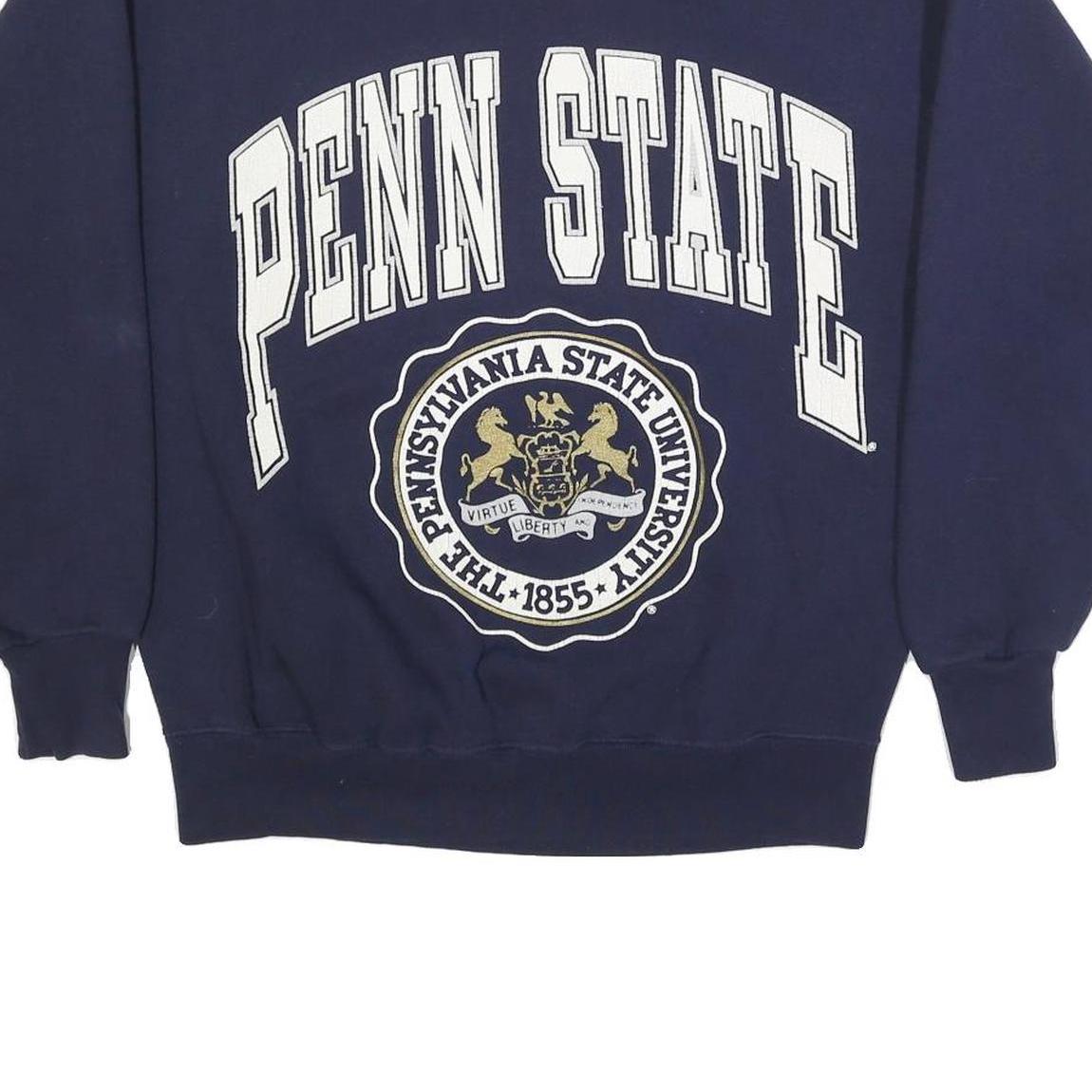 NUTMEG Mens Navy Blue Penn State Crew Neck L Sweatshirt University Logo