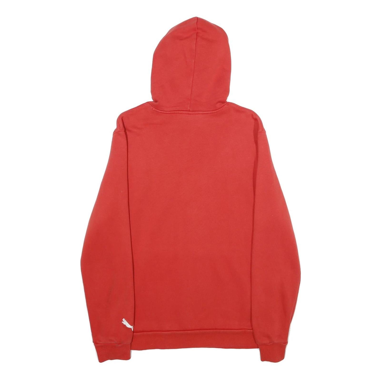 PUMA Mens Red Sacramento United Pullover Hoodie M Cotton Blend Casual Fit