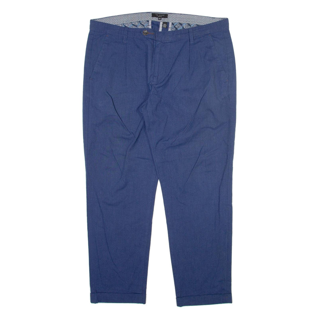 TED BAKER Womens Trousers Blue Relaxed Tapered W36 L27