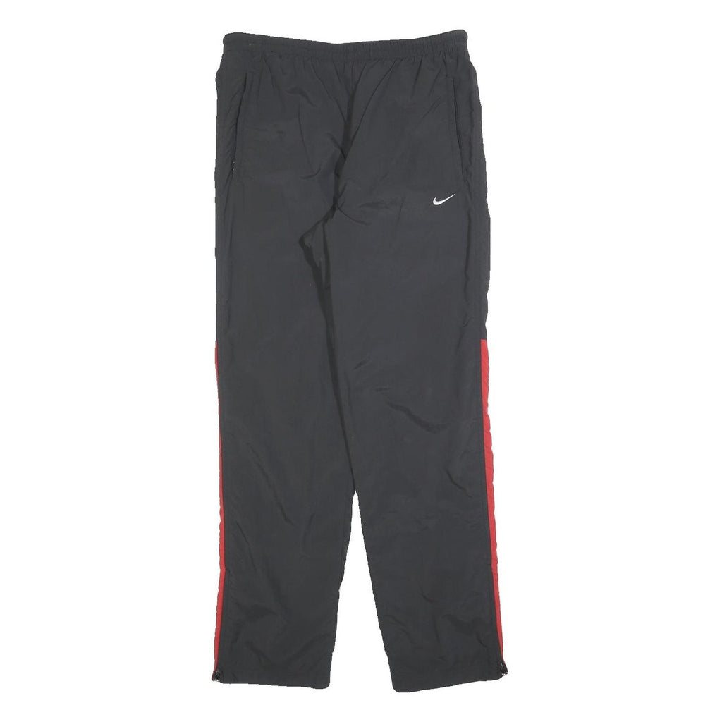 NIKE Boys Joggers Black & Red XL W28 L30 Classic Straight Fit Polyester