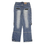 EONTO Mens Blue Regular Fit Straight Denim Stone Wash Jeans W31 L30 Workwear