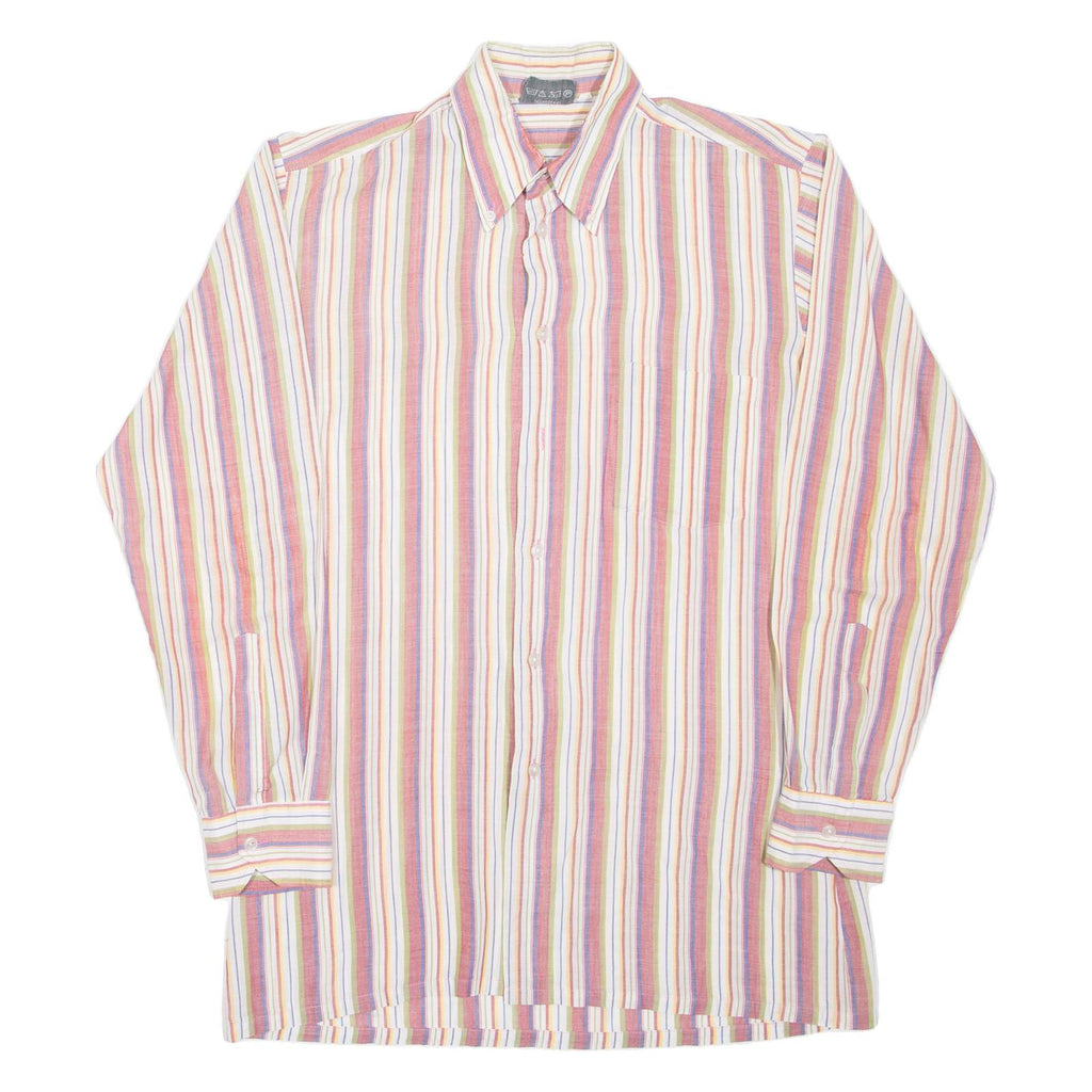 Mens Shirt Red Striped Long Sleeve S