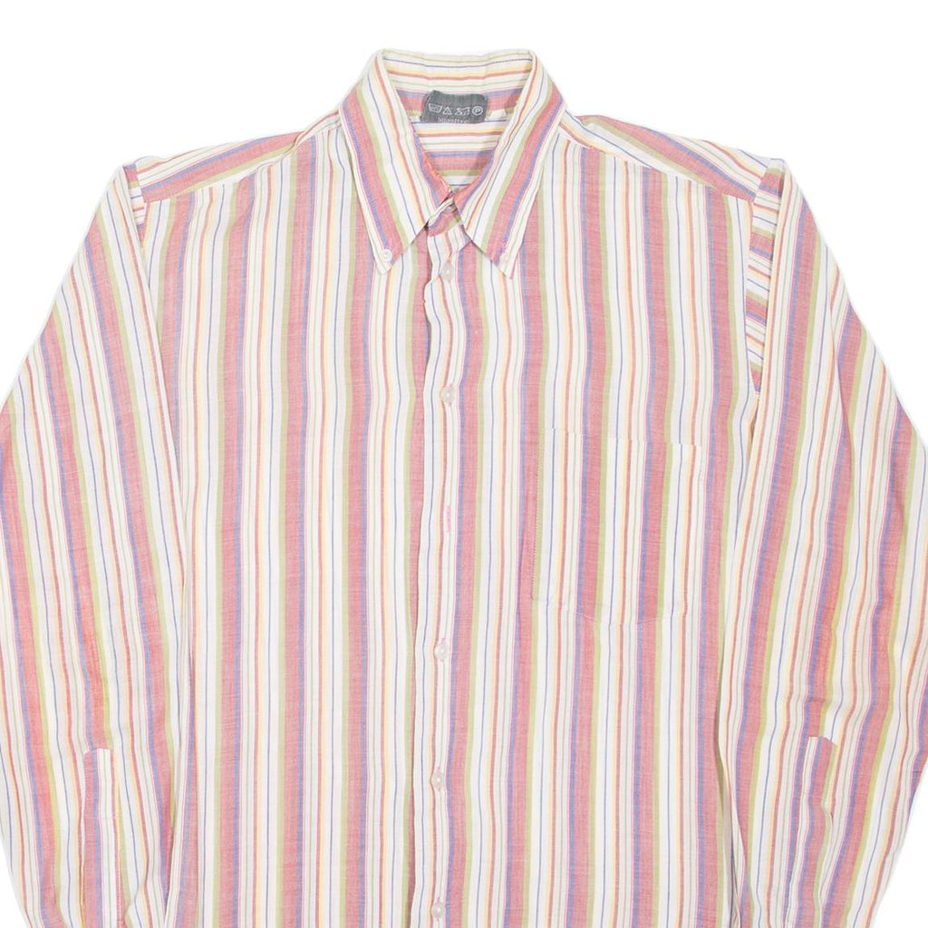 Mens Shirt Red Striped Long Sleeve S