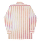 Mens Shirt Red Striped Long Sleeve S