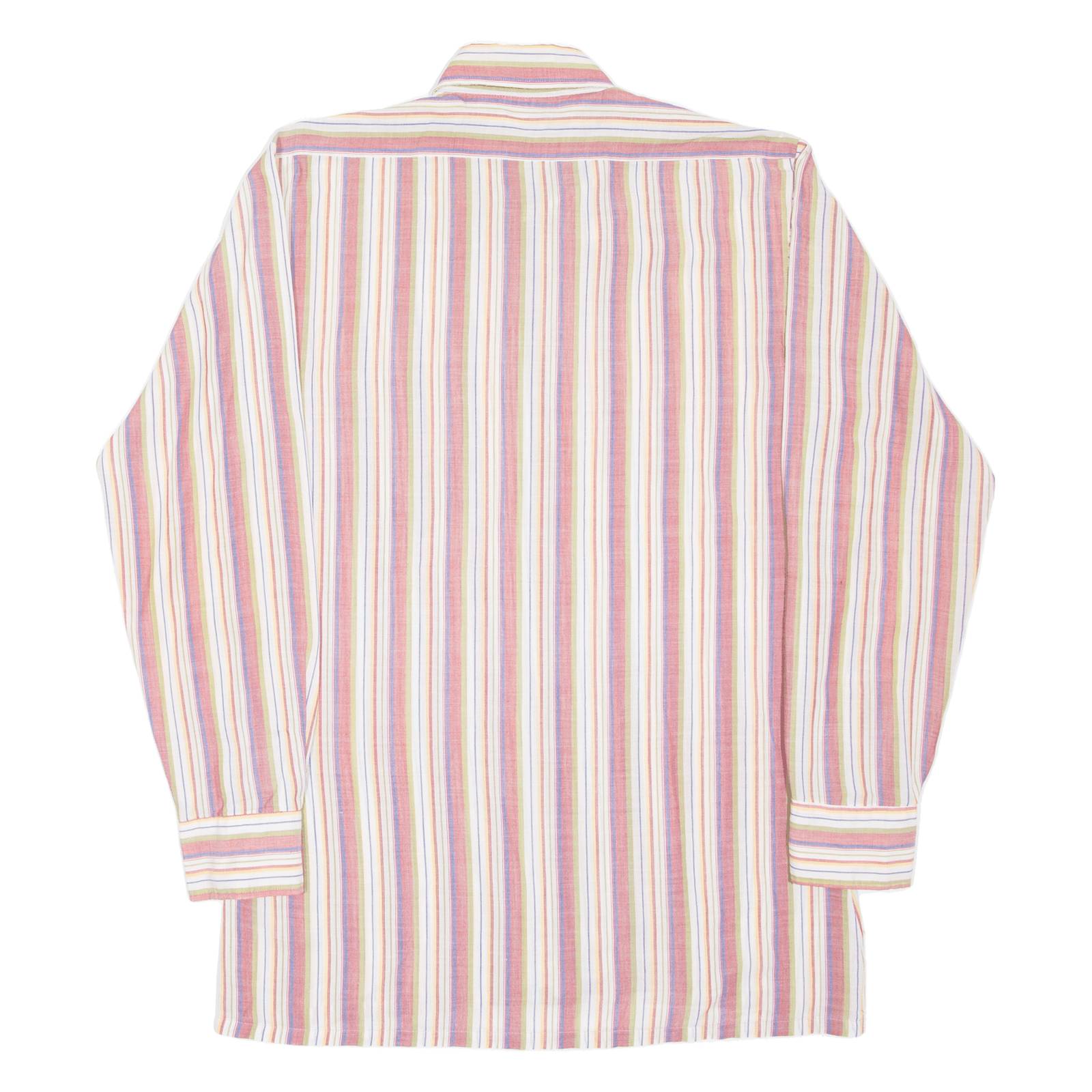 Mens Shirt Red Striped Long Sleeve S