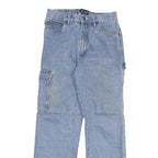 BLUE TECH Mens Light Blue Regular Fit Cargo Denim Jeans W28 L30 Casual Workwear