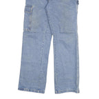 BLUE TECH Mens Light Blue Regular Fit Cargo Denim Jeans W28 L30 Casual Workwear