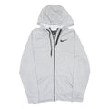 NIKE Mens Grey ¼ Zip Hoodie S Cotton Blend Casual Sportswear