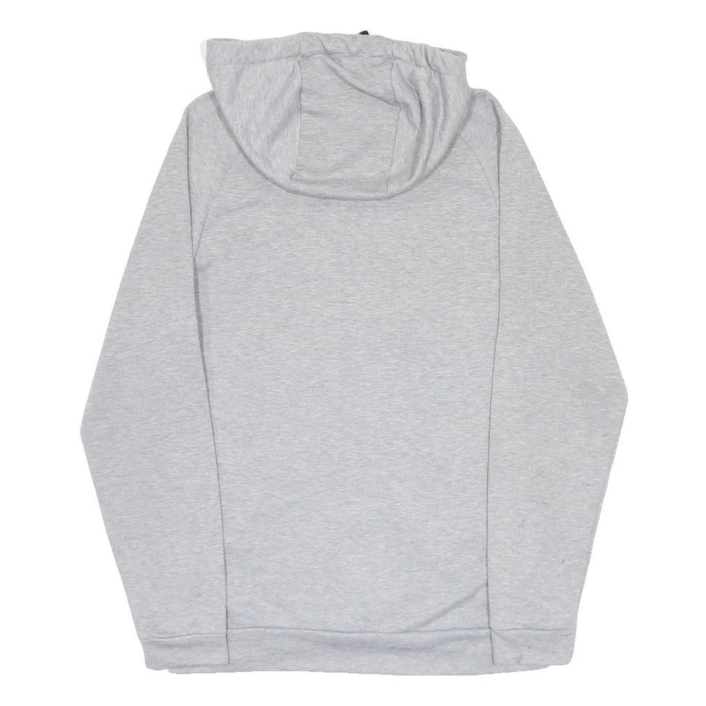NIKE Mens Grey ¼ Zip Hoodie S Cotton Blend Casual Sportswear