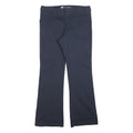 DICKIES Womens Cotton Blend Navy Slim Flared Trousers W34 L34 Classic Workwear