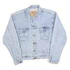 WRANGLER Mens Blue Denim Jacket M Cotton Classic Western Casual Button Closure