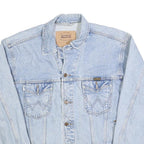 WRANGLER Mens Blue Denim Jacket M Cotton Classic Western Casual Button Closure