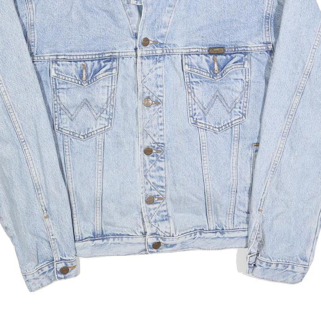 WRANGLER Mens Blue Denim Jacket M Cotton Classic Western Casual Button Closure