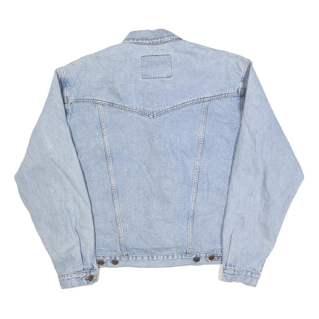 WRANGLER Mens Blue Denim Jacket M Cotton Classic Western Casual Button Closure