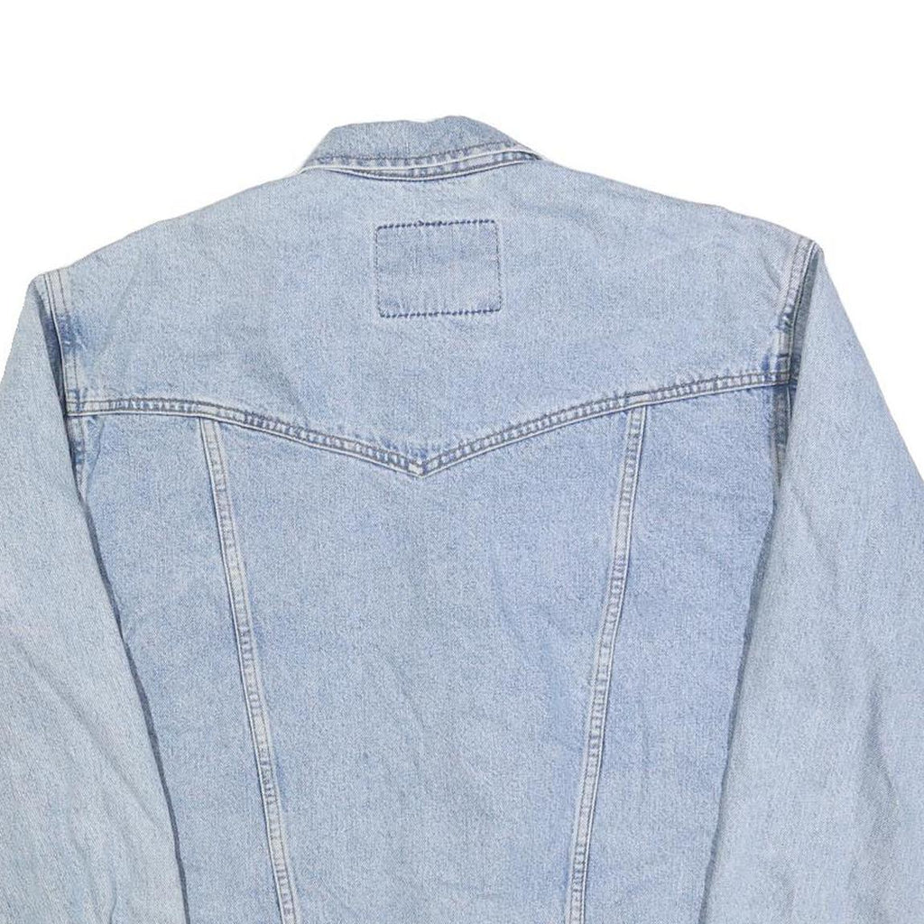 WRANGLER Mens Blue Denim Jacket M Cotton Classic Western Casual Button Closure